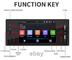 5in 1DIN Car MP5 Player Stereo Radio Bluetooth Touch Screen FM USB +Rear Camera