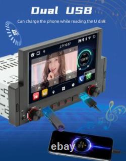6.2in 1 DIN Car Stereo Radio Bluetooth CarPlay Player FM GPS Wifi USB WithCamera