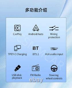 6.86in Car Wireless CarPlay Android Auto Radio Bluetooth Handsfree MP5 Player