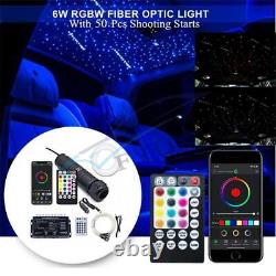 6W RGBW Twinkle BT APP RF Control Fiber Optic Star Meteor Light Starry Sky Lamp