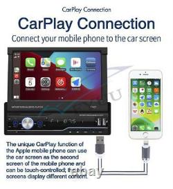 7 Full Touch Screen Manual Retractable Car Audio Video MP5 Player For Carplay