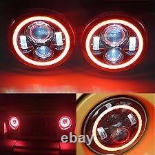 7 JTX CHROME Headlights RED Flash AMBER Ford Cortina Mk1 Mk2 Escort