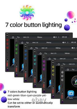 7Double Din Car Stereo Radio MP5 Player Apple Carplay Bluetooth Colorful Lights