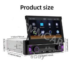 7IN 1Din Car Stereo Radio Flip Out For Apple Carplay FM Player AUX USB Bluetooth