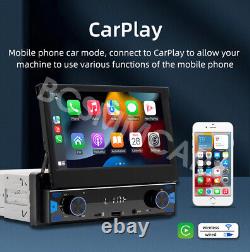 7IN 1Din Car Stereo Radio Flip Out For Apple Carplay FM Player AUX USB Bluetooth