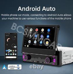 7IN 1Din Car Stereo Radio Flip Out For Apple Carplay FM Player AUX USB Bluetooth