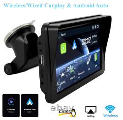 7in Car Monitor Touch Screen Wireless CarPlay Android GPS Bluetooth Mirror Link