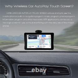 7in Car Monitor Touch Screen Wireless CarPlay Android GPS Bluetooth Mirror Link