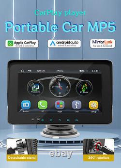 7in Car Stereo FM Radio Wireless Apple CarPlay Android Auto Portable Head Unit