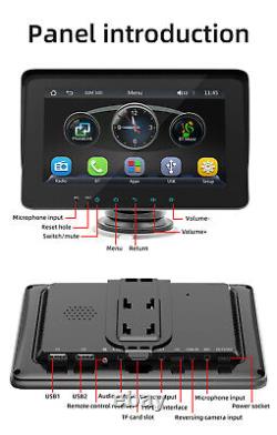 7in Car Stereo FM Radio Wireless Apple CarPlay Android Auto Portable Head Unit