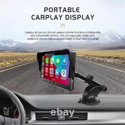 7in Monitor Car Wireless WIFI FM AUX Carplay Android Touch Screen WithRear Camera