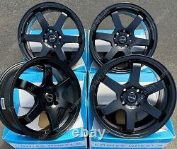 Alloy Wheels 17 TK-7 For Ford B Max Cortina Courier Ecosport 4x108 Black