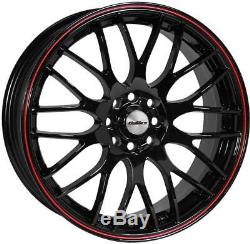 Alloy Wheels X 4 17 Black Red Motion For Ford Escort Focus Ka Puma Sierra 4x108
