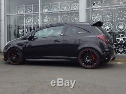 Alloy Wheels X 4 17 Black Red Motion For Ford Escort Focus Ka Puma Sierra 4x108