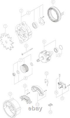 Alternator Fits Ford Capri Consul Cortina Cortina Coach Escort Orion MAHLE MG236