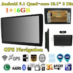 Android 9.1 Quad-core 10.1 2Din Car Stereo Radio GPS Navi Wifi USB Mirror Link