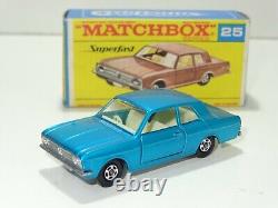 (B) matchbox lesney superfast FORD CORTINA GT Mk2- 25 rare F box