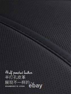Black Luxury Full Seat Microfiber Leather 6D Surround Car Seat Cover Set Cushion