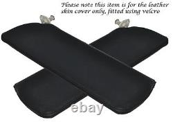 Black Stitch Fits Ford Cortina Mk2 Mk3 1600e 2x Sun Visors Leather Covers Only