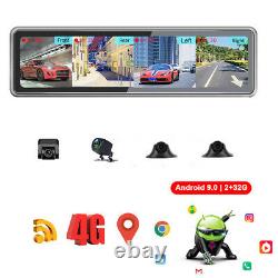 Car 12in 4G Android 9.0 4CHs Recorder Dashbaord Cam WIFI ADAS Cam Video HD 2+32G