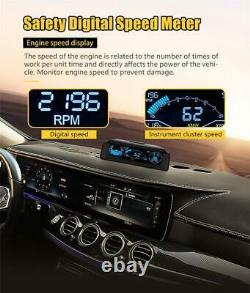Car Board Head Up Display HUD OBD2 Speedometer Inclinometer Compass Slope Meter