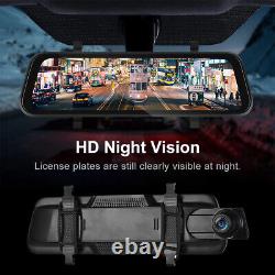 Car DVR Touch Screen Dash Cam Rearview Mirror Camera Video Recorder Night Vision