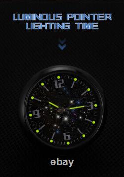 Car Dashboard Luminous Time Clock Watch Digital Quartz Clock Interior Decor