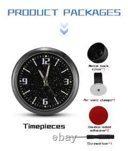 Car Dashboard Luminous Time Clock Watch Digital Quartz Clock Interior Decor