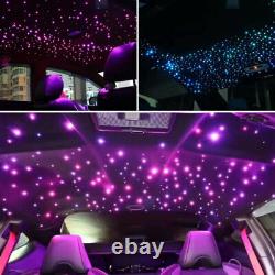 Car Dual Head Fiber Optic 12W Lights Smart RGBW Twinkle RF Remote Bluetooth APP