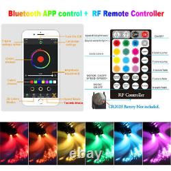 Car Dual Head Fiber Optic 12W Lights Smart RGBW Twinkle RF Remote Bluetooth APP