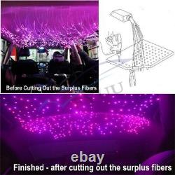 Car Headliner LED Twinkle Fiber Optic Lights BT APP Remote Control 370Pcs Cable