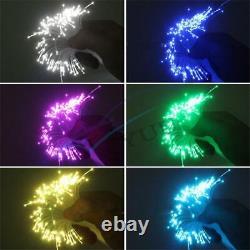 Car Headliner LED Twinkle Fiber Optic Lights BT APP Remote Control 370Pcs Cable