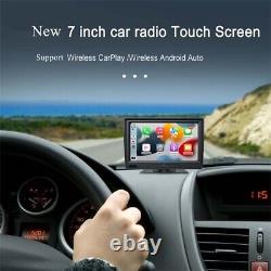 Car Radio 7in Touch Screen Video Player Wireless CarPlay Android WithRear Camera