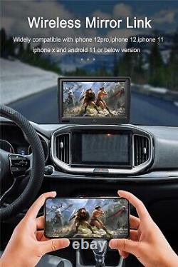 Car Radio 7in Touch Screen Video Player Wireless CarPlay Android WithRear Camera