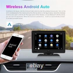 Car Radio 7in Touch Screen Video Player Wireless CarPlay Android WithRear Camera