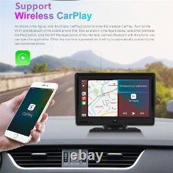 Car Radio 7in Touch Screen Video Player Wireless CarPlay Android WithRear Camera