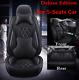 Car Suv Seat Covers Deluxe Pu Leather 5-seats Front+rear Cushions With Pillows