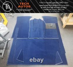 Carpet Set Handmade to Order Auto Velour Ford Cortina Mk1 & Mk2