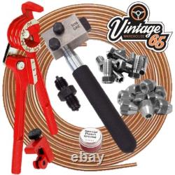 Copper Brake Pipe Repair Flaring Kit For Ford Escort Capri Cortina 3/8 Unf