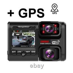 Dash Cam Car DVR Recorder Video Camera Dual Lens Night Vision WiFi GPS G-sensor