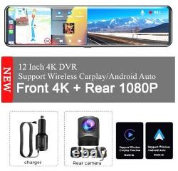 Dash Cam DVR Recorder Video Dual Lens Carplay Android 2160P 4K Car Accessories