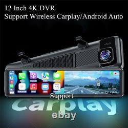 Dash Cam DVR Recorder Video Dual Lens Carplay Android 2160P 4K Car Accessories