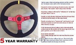 Dished Snap Off Steering Wheel And Boss Kit Fit Mazda Escort Cortina Mk1 Mk2 Red