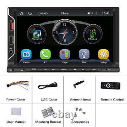 Double DIN Wireless Carplay Radio Car Stereo Bluetooth Player 7in Touch Screen