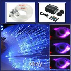 Dual Head Fiber Optic Light 20W RGBW Twinkle 370Pcs Roof Starry Sky Ceiling Lamp