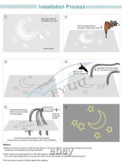 Dual Head Fiber Optic Light 20W RGBW Twinkle 370Pcs Roof Starry Sky Ceiling Lamp