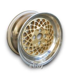 E30 Style Alloy Wheel Rims Gold For Ford Cortina MK2 7x15 ET 3