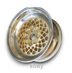 E30 Style Alloy Wheel Rims Gold For Ford Cortina MK2 7x15 ET 3