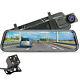 Fhd 1080p 10in Dual Lens Dash Cam Car Dvr Video Camera Recorder Rearview Mirror