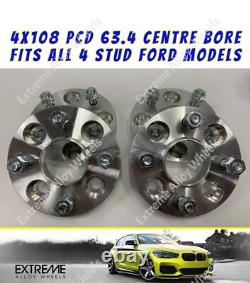 Fits Ford Wheel Spacers 25mm Capri Escort Alloy Hub Centric 4x108 63.4 x 4
